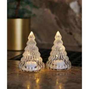 2 mini-sapins transparents led Lucy, Sirius