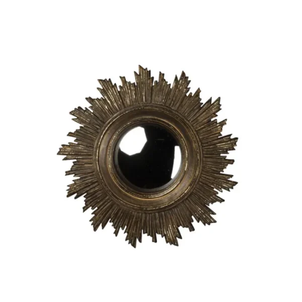 Miroir convexe Soleil doré antique, Chehoma