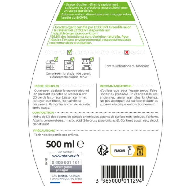 Nettoyant multi-usages à l'alcool ménager Soluvert, Starwax