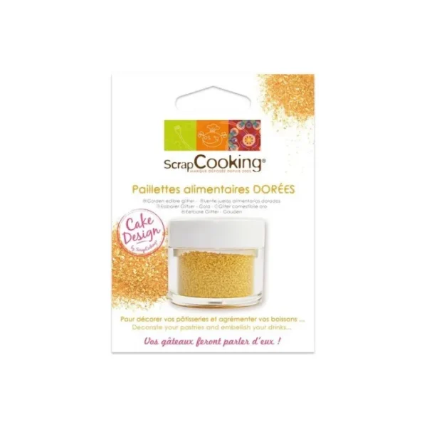 Paillettes alimentaires dorées, Scrapcooking