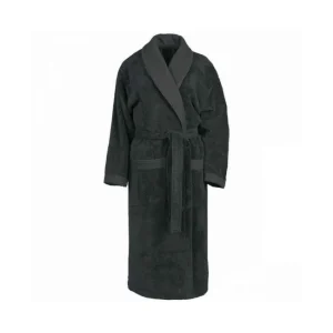 Peignoir de bain mixte col châle Anthracite Sensoft, Sensei