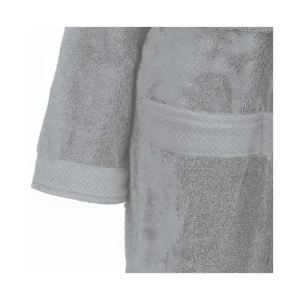 Peignoir de bain mixte col châle Gris Perle Sensoft, Sensei