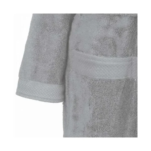 Peignoir de bain mixte col châle Gris Perle Sensoft, Sensei