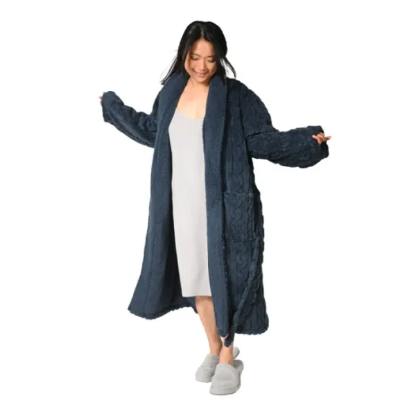 Peignoir polaire Warm Wool Bleu Nuit, Sensei