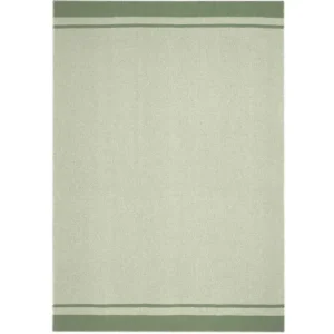 Plaid en laine recyclée Stripe Green, Biederlack