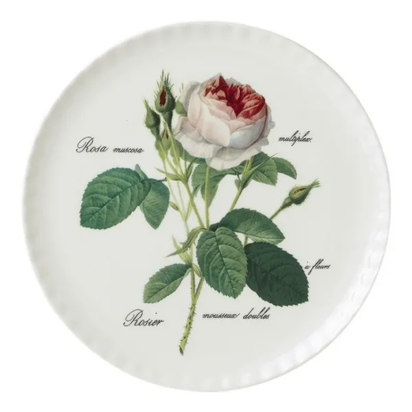 Plat à gâteaux Redouté Rose 30 cm, Roy Kirkham