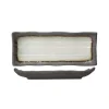 Plat rectangulaire en porcelaine 11 x 28 cm Stone, Cosy & Trendy