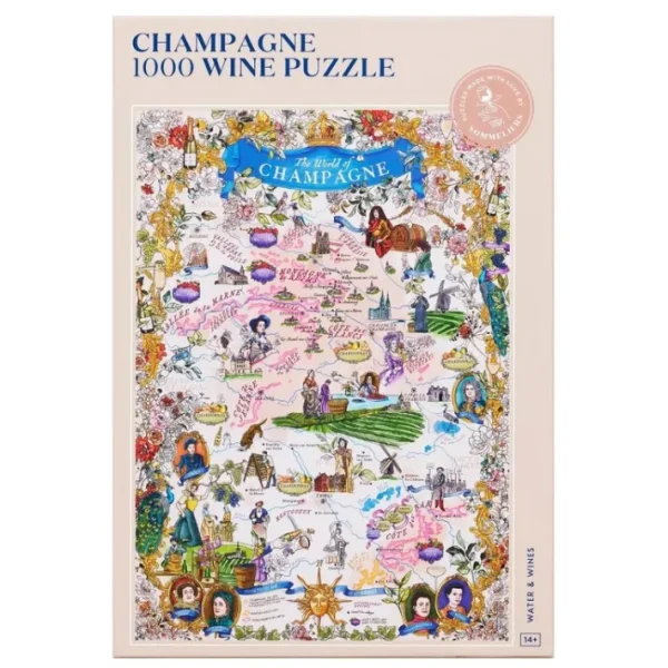 Puzzle de 1000 pièces Champagne, Water & Wine