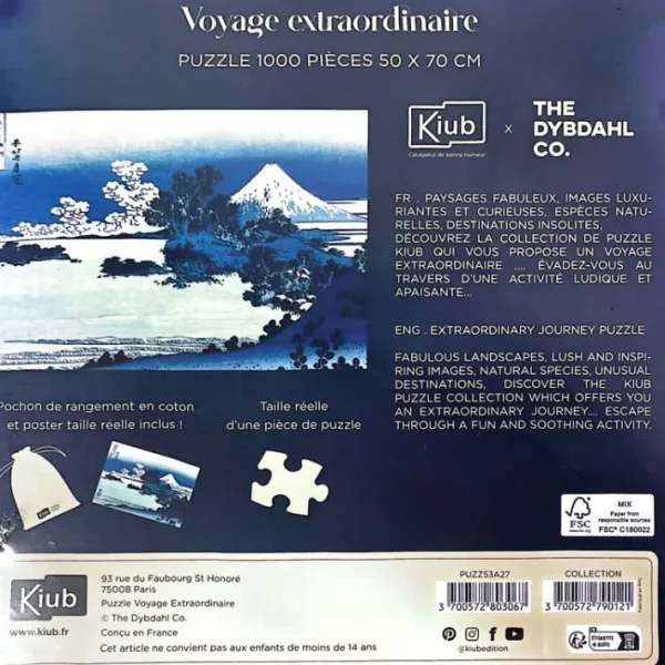 Puzzle de 1000 pièces Mont Fuji en Hiver, Kiub