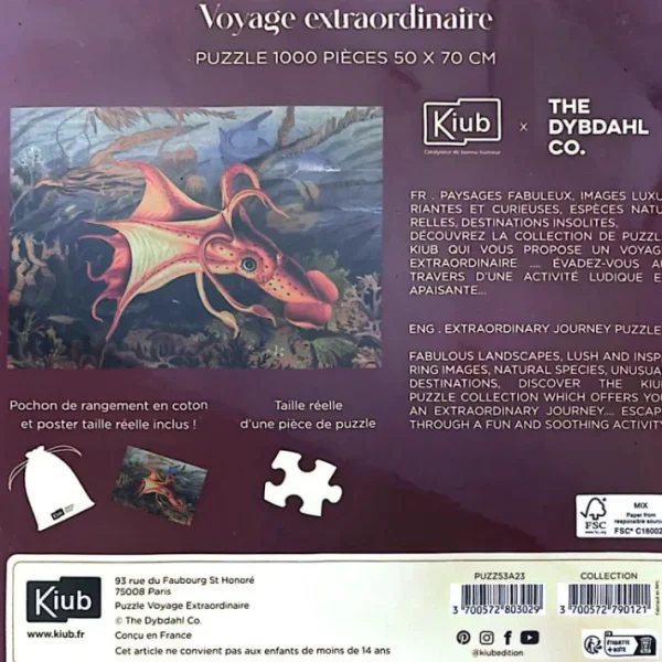 Puzzle de 1000 pièces Poulpe, Kiub