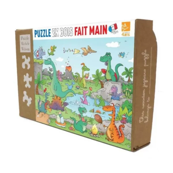 Puzzle en bois 24 pièces Les Dinosaures, Wilson Jeux