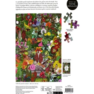 Puzzle Le Tour du Monde en 50 Plantes, Marabout