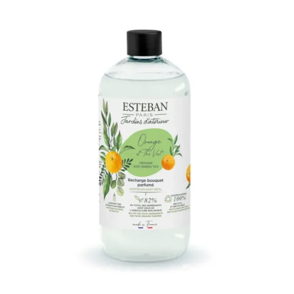 Recharge de bouquet parfumé 500 ml Orange et Thé vert, Esteban