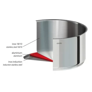 Sauteuse 32cm amovible inox Mutine, Cristel