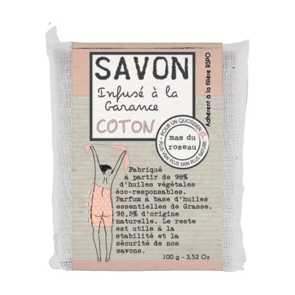 Savon parfumé coloré Coton, mas du roseau