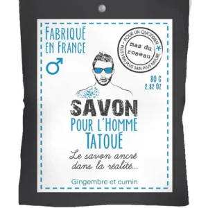 Savon pour l'homme tatoué, mas du roseau