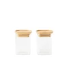 Set de 2 boites en verre 240 ml et couvercle en bambou, pebbly