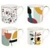 Set de 4 mugs Modernism, Easy Life