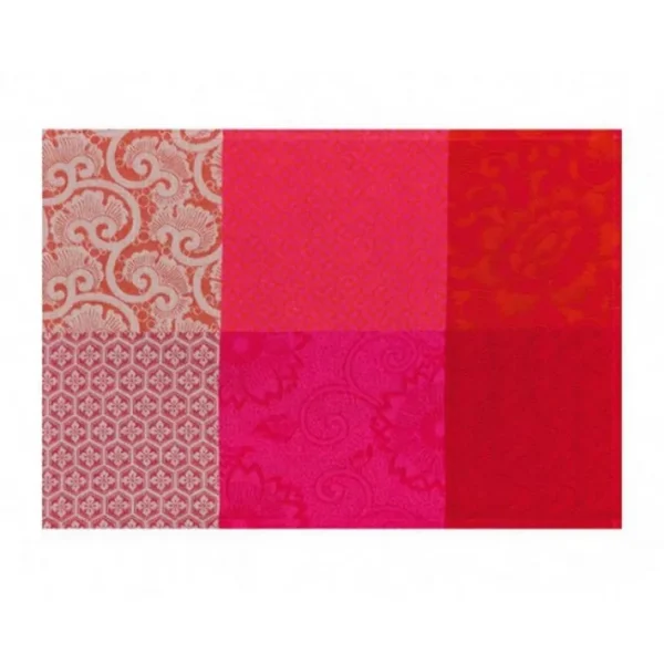 Set de table Fleurs de Kyoto Cerise, Le Jacquard Français