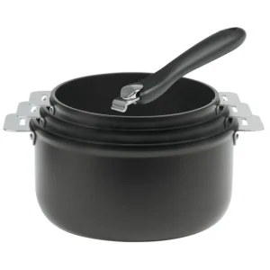 Série de 3 casseroles Cookway Ultralu + poignée, Cristel