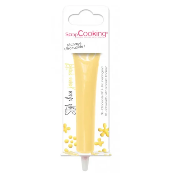 Stylo goût choco Jaune Pastel, ScrapCooking