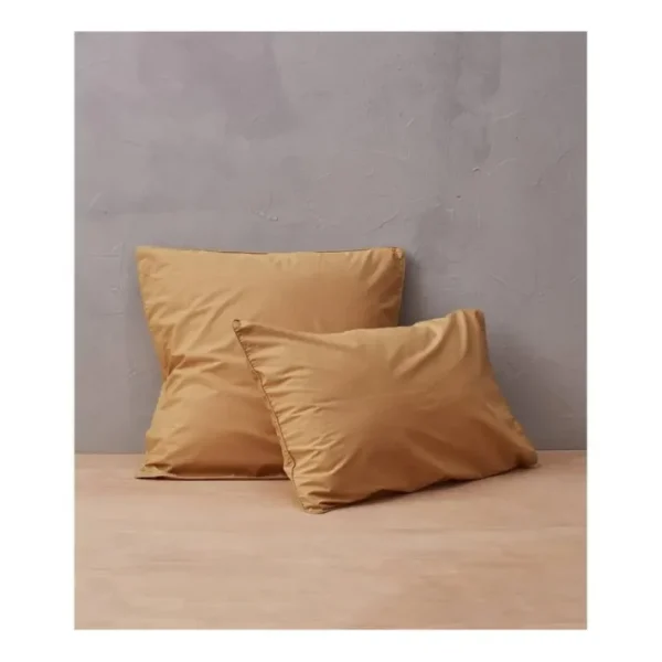 Taie d'oreiller Percale Marron cire, Sylvie Thiriez