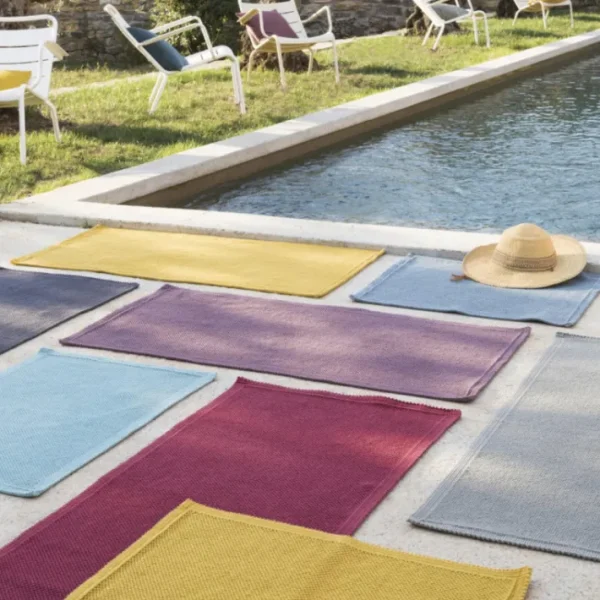 Tapis de bain Etia Bleu Prusse, Vivaraise