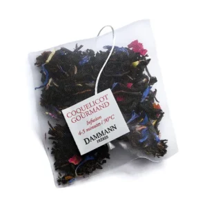 Thé Noir Coquelicot Gourmand en sachets, Dammann Frères