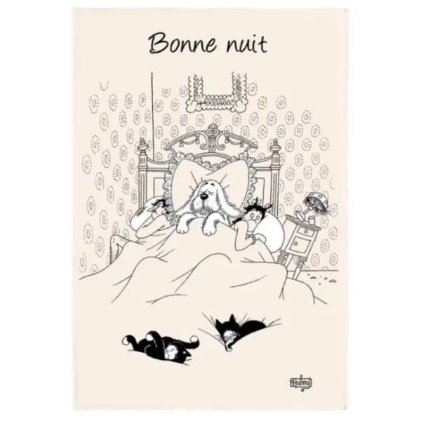 Torchon Chats Dubout Bonne nuit, Winkler