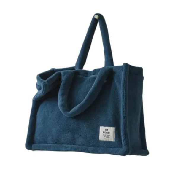 Tote bag polaire Bleu Pétrole, Sylvie Thiriez