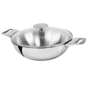 Wok 28 cm amovible inox Casteline, Cristel